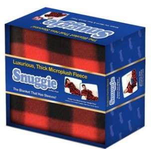 OFFICIAL LUXURIOUS Snuggie Microplush Blanket, Red Buffalo Plaid *NEW 