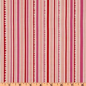  44 Wide Sunny Happy Skies Stripe Pink Fabric By The Yard 