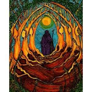Summer Solstice Halloween Ceramic Art Tile By Tricia Gill