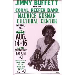 Jimmy Buffet and The Coral Reefer Band 14 X 22 Vintage Style Concert 
