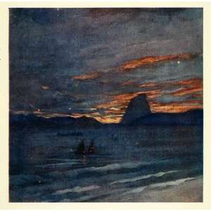  1912 Print Sugarloaf Mountain Rio Janeiro Brazil Sunset 