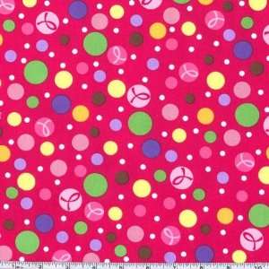  45 Wide Pink Ribbon Companions II Polka Dots Rose Fabric 