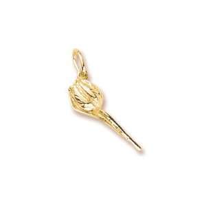  Rembrandt Charms Tulip Charm, 10K Yellow Gold Jewelry