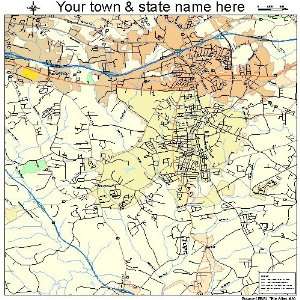  Street & Road Map of Newton, North Carolina NC   Printed 