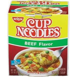 Nissin Cup O Noodles Beef, 2.25 ounce (Pack of 24)  