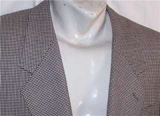   100% Pure Wool HOUNDSTOOTH sport coat suit blazer jacket MEN  