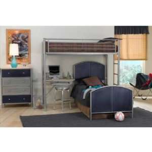    Universal Twin Youth Loft Study Bed & Chest