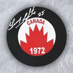   GUY LAPOINTE 1972 Team Canada SIGNED Hockey Puck Sports Collectibles