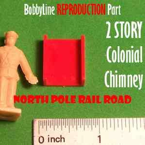   REPRODUCTION for PLASTICVILLE PART 2 STORY COLONIAL CHIMNEY RED  