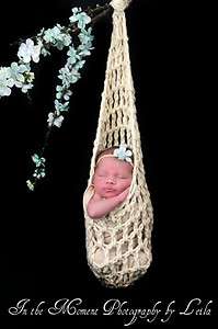 Hanging Stork Pod. Newborn Photo Prop. Cream color  