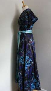 NWT Vintage 1940s SAYBURY Cotton BUTTERFLY Lounge Maxi Dress S/M THE 