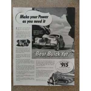  ,Vintage 40s full page print ad (buick special 4 door sedan,model 