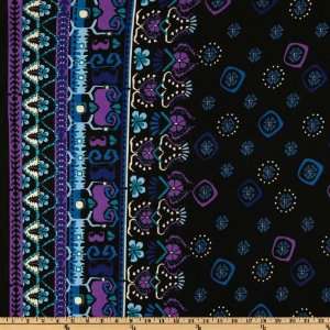 58 Wide Stretch Jersey ITY Knit Ariba Border Berry Fabric By The 