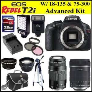 Rebel T2i 18 MP CMOS APS C Digital SLR Camera with Canon EF S 18 135mm 