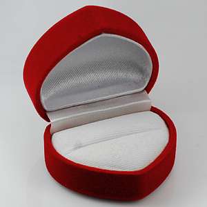  about us jewelry velvet red heart ring or earring box lifetime buyback