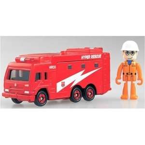  Tomy Hyper Rescue Fire Engine Truck Red With PLA Kid #HR03 