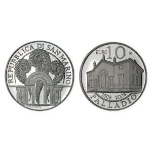   2008 10 Euro Andrea Palladio 22gm Silver Proof Coin Toys & Games