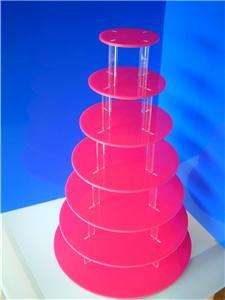 TIER WEDDING PINK CUP CAKE CUPCAKE TOWER PARTY STAND  