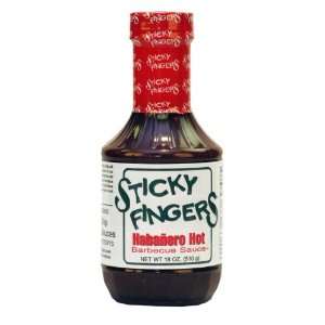 Sticky Fingers Habanero Hot BBQ Sauce (18 oz)  Grocery 