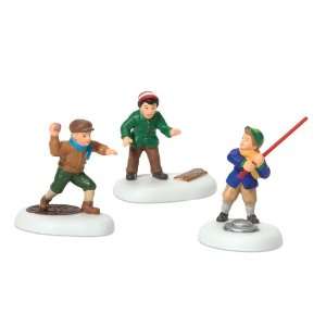   56 Christmas In The City A Game Of Stickball Set of 3