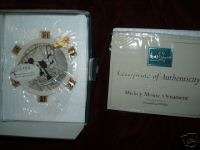 Steamboat Willie Ornament 1998 Production   MIB COA  