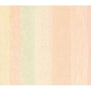  Peach and Beige Soft Stripe Wallpaper