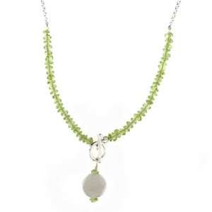  Anna Perrone Peridot Necklace with .925 Sterling Silver 