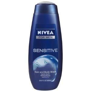  Nivea for Men Sensitive Body Wash 16.9, oz. (Pack of 5 