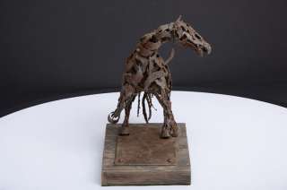 Brutalist Iron Horse Sculpture Mid Century Modern  