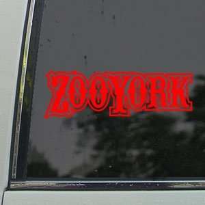  Zoo York Red Decal Surf Skate Snow Board BMX Car Red 