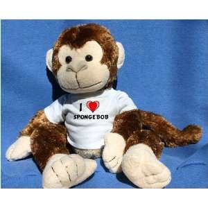  Plush Monkey (Spunky Monkey) toy with I Love Spongebob 