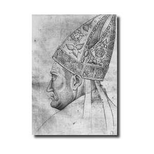  Head Of A Bishop From The The Vallardi Album Giclee Print 