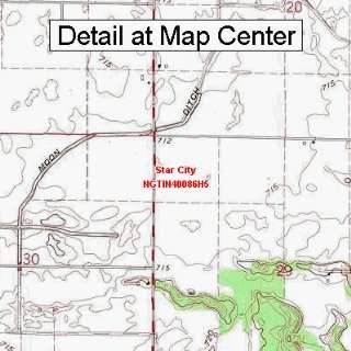  USGS Topographic Quadrangle Map   Star City, Indiana 
