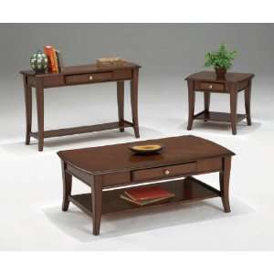  Bernards Broadway Cherry Finish 3 Pack Occasional Table 
