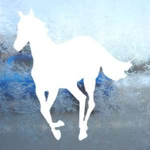  Horse Run Cowboy Usa White Decal Car Window Laptop White 