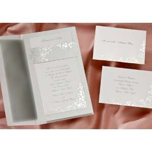   Foil Accented Band and Backer Wedding Invitations 