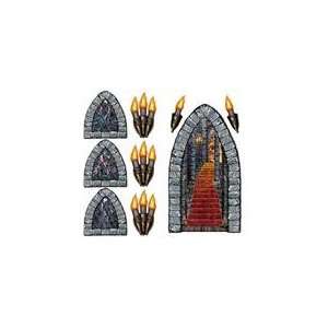  5 Stairway, Window & Torch Props Wall Add Ons