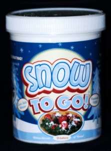 Instant SNOW TO GO Expands 100x 3 gallon jar 851724001671  