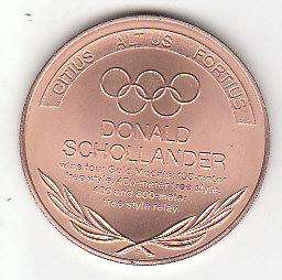 Don Schollander 64 Olympics Bronze Medal Franklin Mint  