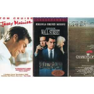   THREE VHS Video Tapes JERRY MAGUIRE, WALL STREET & CHARIOTS OF FIRE