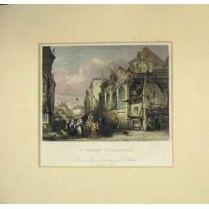  1840 Hand Coloured Print St Germain LAuxeroiS Paris