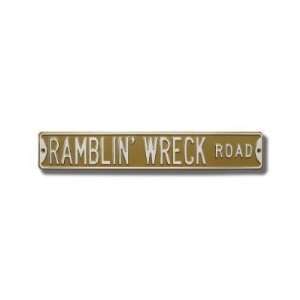  Ramblin Wreck Road Sign 6 x 36 NCAA College Athletics 
