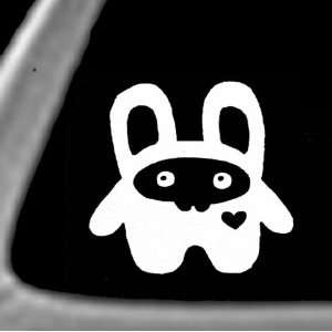  SQUEE ROLLY RABBIT with a Heart, White 5 Vinyl STICKER 
