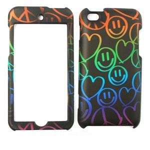   Smileys and Hearts on Black Snap On, Hard Cover, Case Cell Phones