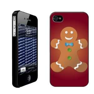   Gingerbread Man)   Black Protective iPhone 4/iPhone 4S Case Cell