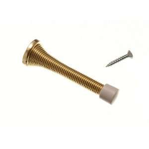SPRING DOOR STOP STAY GUARD SPRUNG EB BRASS FINISH + SCREWS ( pack of 