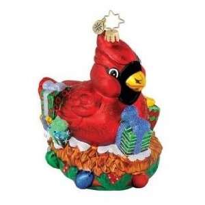  Christopher Radko Glass Spruced Roost Cardinal Christmas 