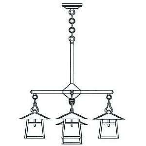   Craftsman CCH 12/4 1 12 Carmel 4 Light Chandelier Plus Center Light