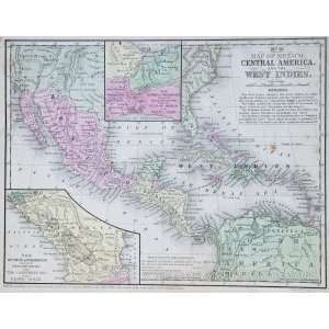    Mitchell Map of Mexico and Central America (1854)