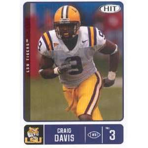  2007 Sage HIT 36 Craig Davis RC ( LSU WR ) NFL Rookie 